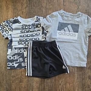 adidas Kids Matching Set - Black, White, Gray